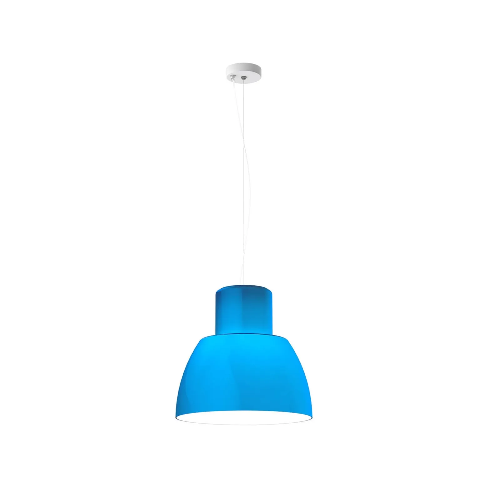 Nemo Hängeleuchte Lorosae, blau, Ø 40 cm, Glas, E27
