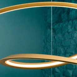 Nemo Kepler Hängelampe 2.700K Down Ø84cm gold