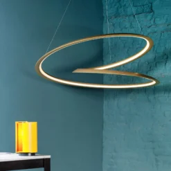 Nemo Kepler Hängelampe 2.700K Down Ø84cm gold