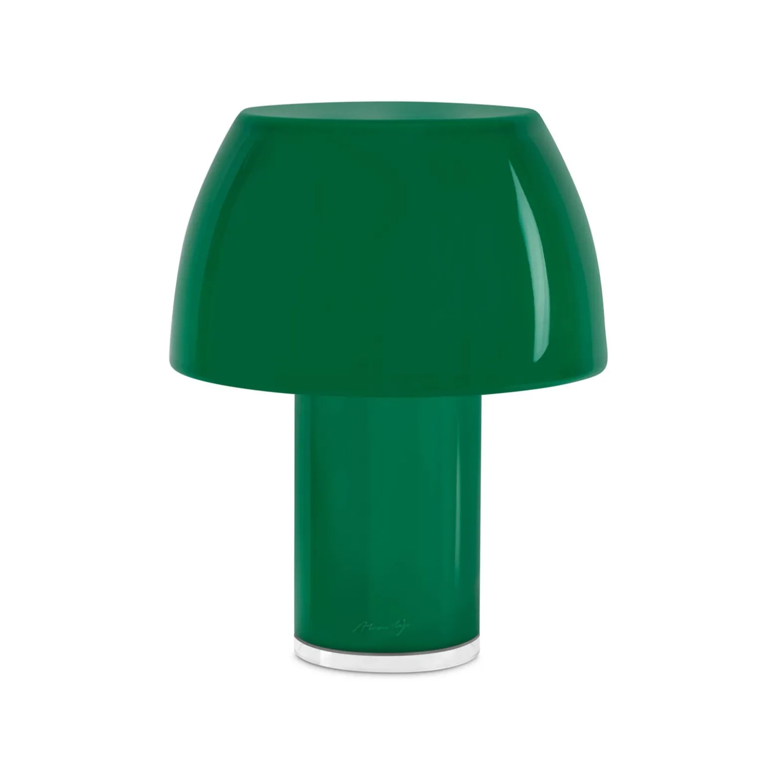 Nemo LED-Akku-Tischleuchte Lorosae, grün, Glas, IP54, USB