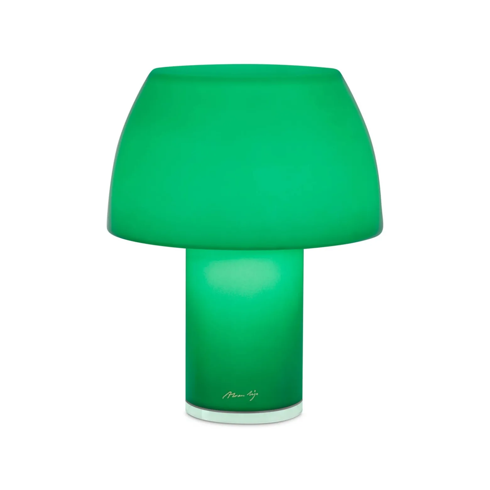 Nemo LED-Akku-Tischleuchte Lorosae, grün, Glas, IP54, USB