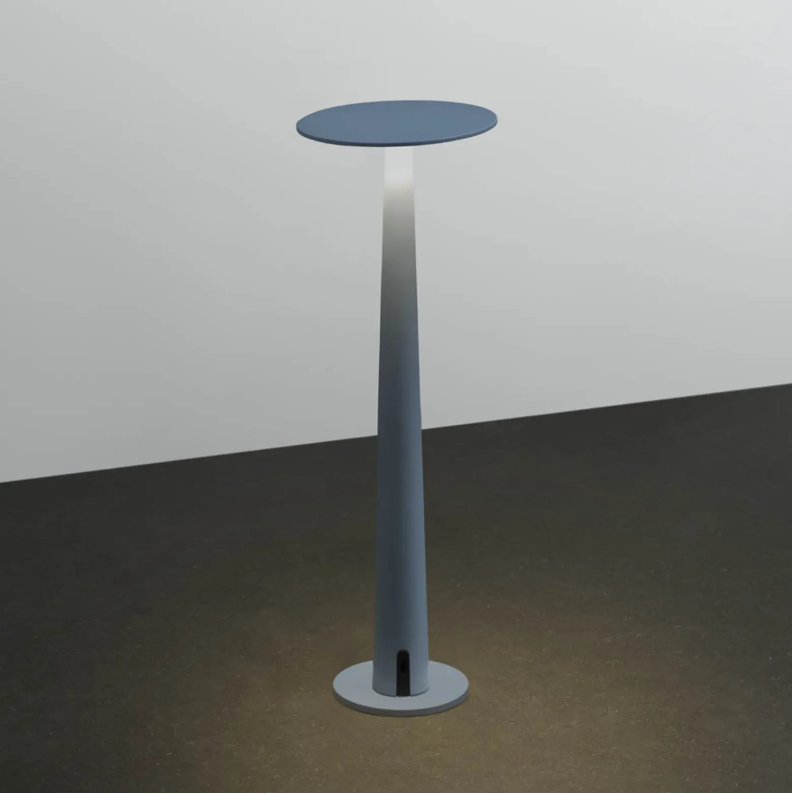 Nemo LED-Akku-Tischleuchte Portofino, pastellblau, Aluminium