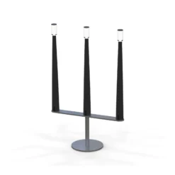 Nemo LED-Akku-Tischleuchte Sorrento, schwarz, 3-flammig, USB