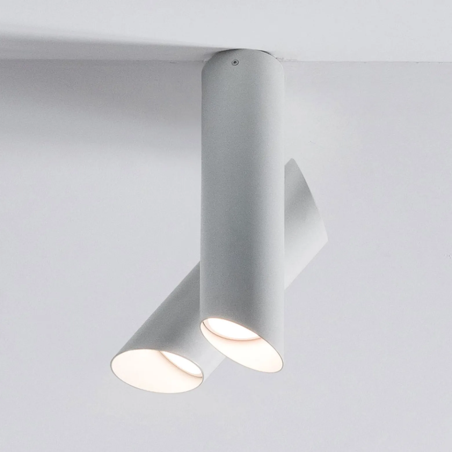 Nemo Tubes LED-Deckenleuchte zweiflammig weiß/weiß