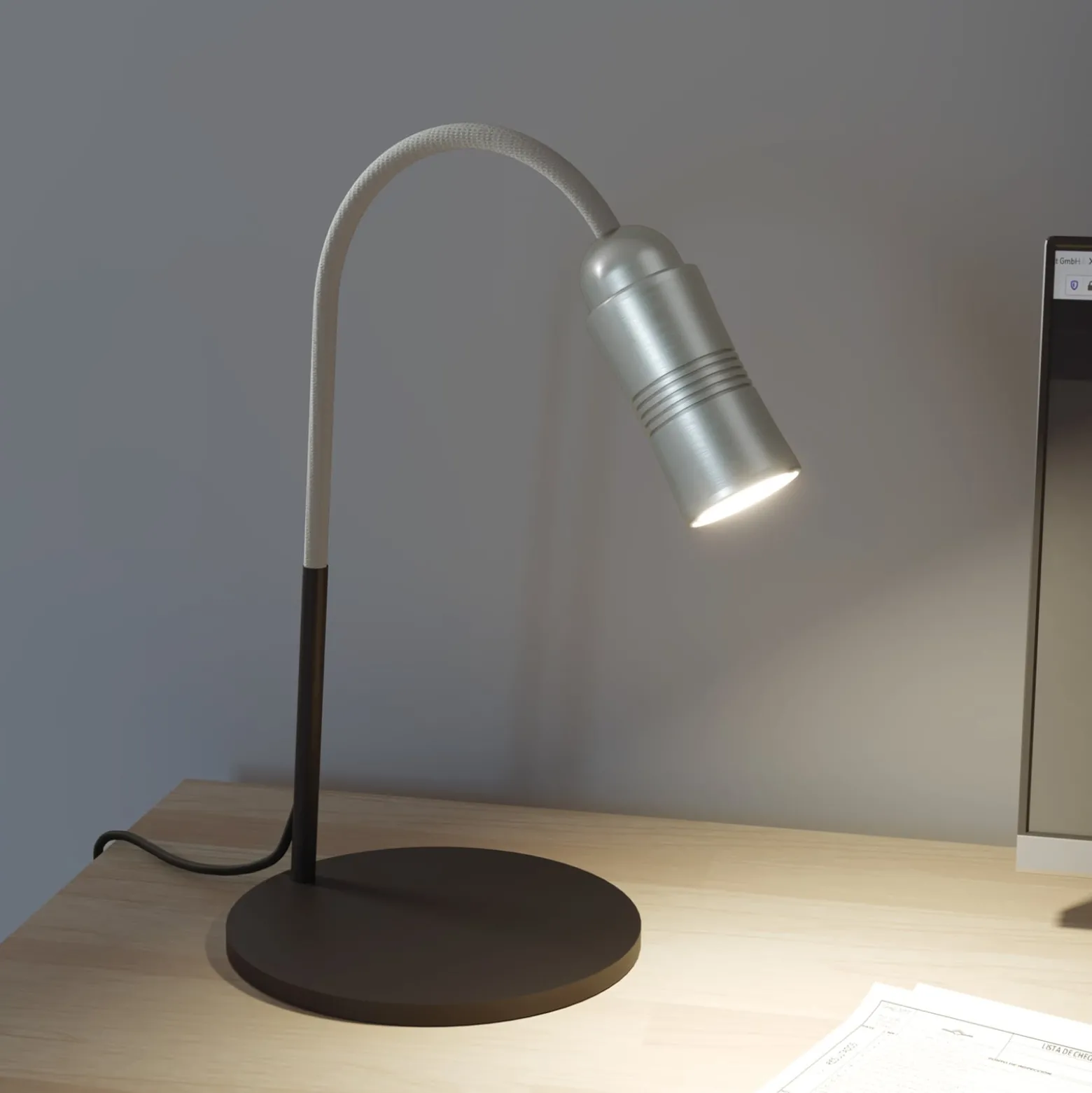 Neo! Table LED-Tischlampe dimmbar alu/silber