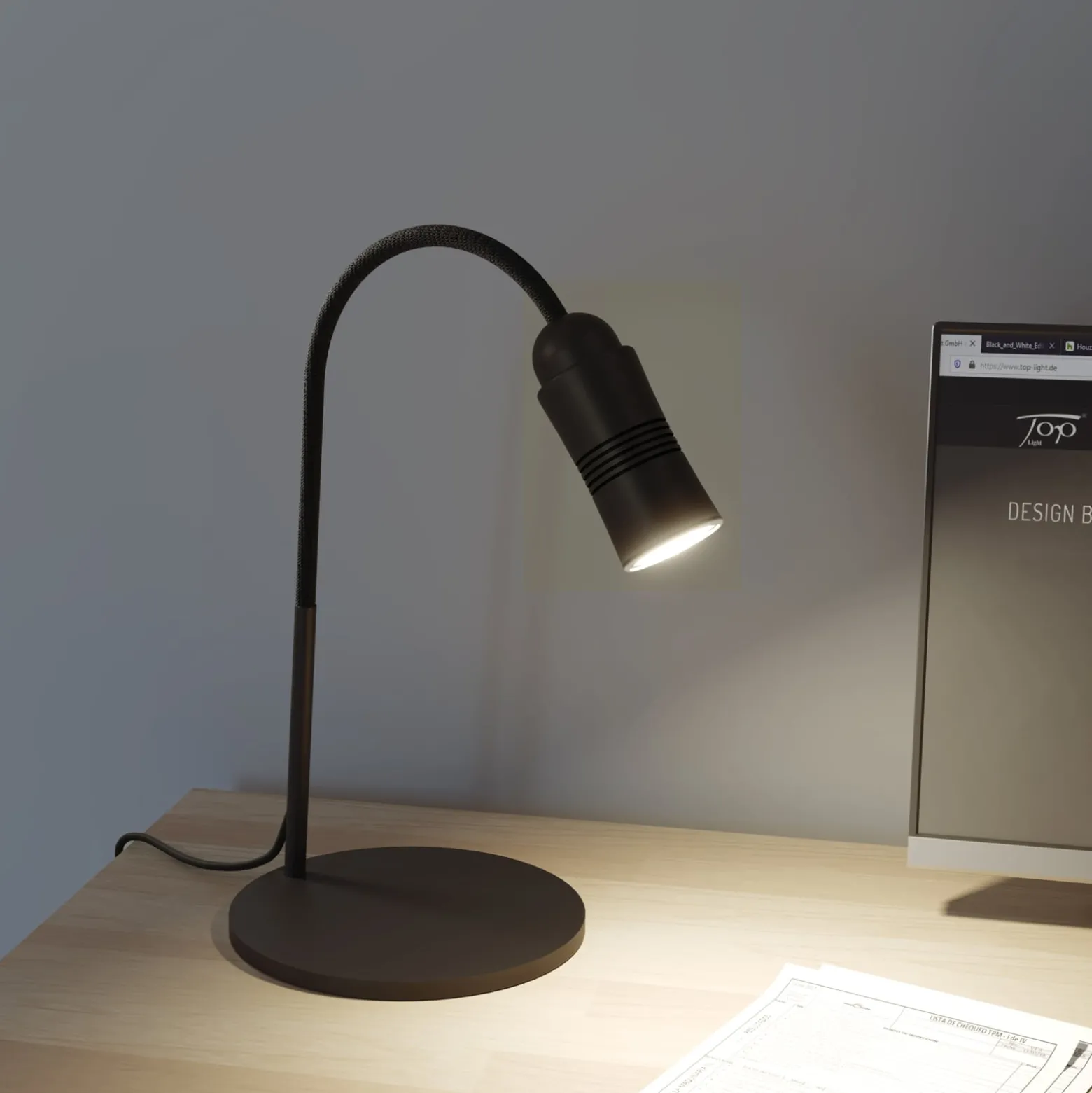 Neo! Table LED-Tischlampe dimmbar schwarz/schwarz