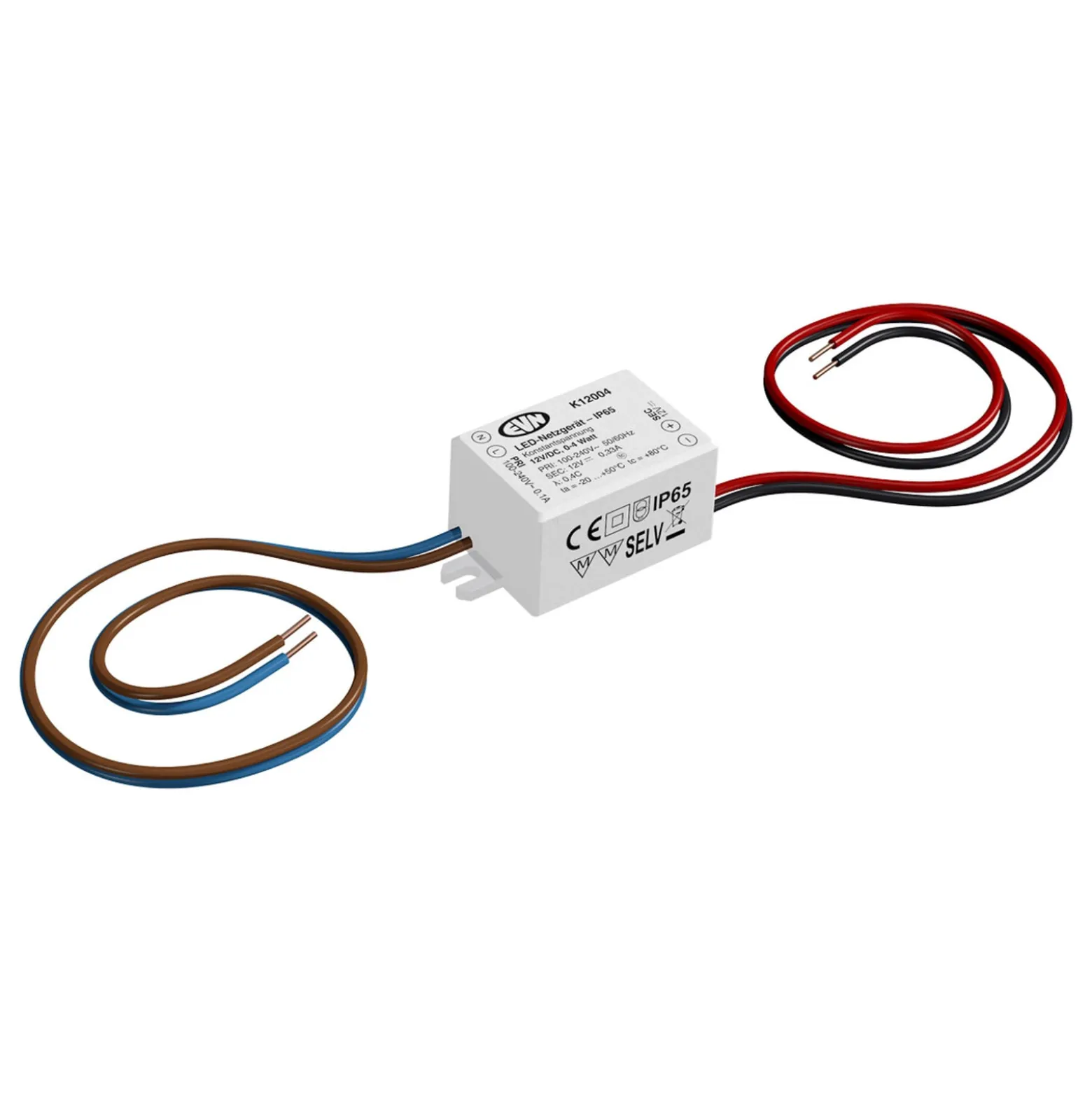Netzgerät 12V/DC 0,1-4W, IP65, 100-240V/AC
