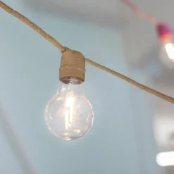 Newgarden Allegra LED-Solarlichterkette, Jutekabel