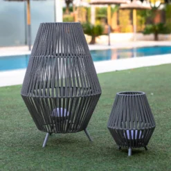 Newgarden Conta LED-Akku-Tischlampe taupe 72cm