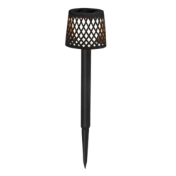 Newgarden LED-Solarleuchte Gretita, schwarz, Erdspieß, 4er