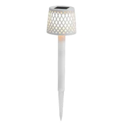 Newgarden LED-Solarleuchte Gretita, weiß, Erdspieß, 4er-Set