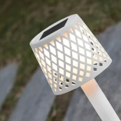 Newgarden LED-Solarleuchte Gretita, weiß, Erdspieß, 4er-Set