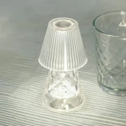 Newgarden LED-Tischlampe Lola 12 Lux, Batterie, transparent