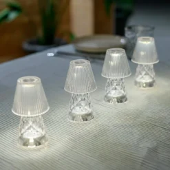 Newgarden LED-Tischlampe Lola 12 Lux, Batterie, transparent