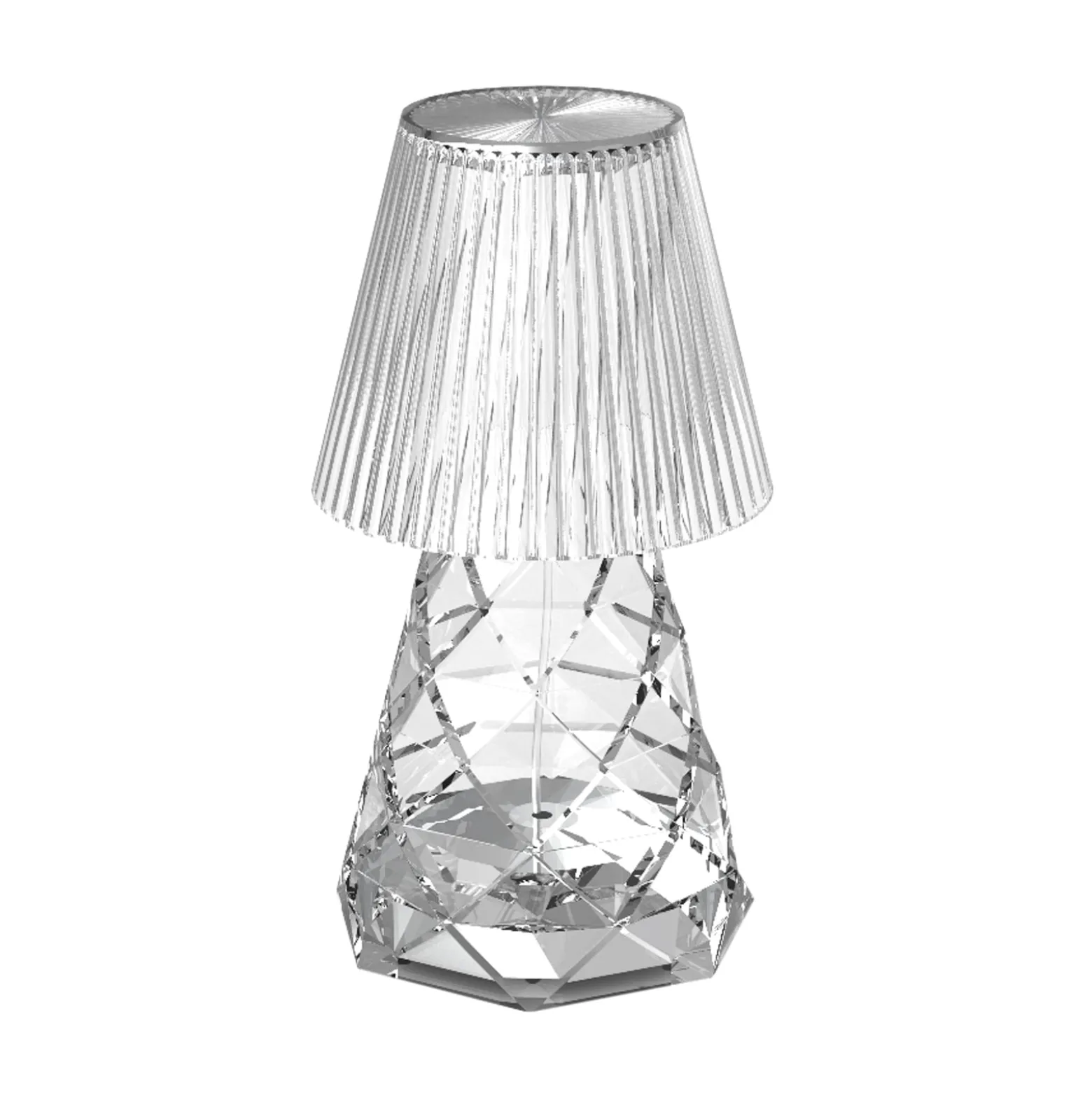 Newgarden LED-Tischlampe Lola 12 Lux, Batterie, transparent