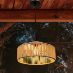 Newgarden Pendelleuchte Calabardina, weiß, Seil, Ø30cm, IP44