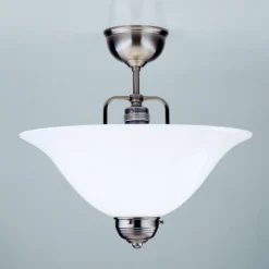 Nickel-Deckenleuchte ROSA, handgefertigt
