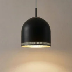 NOLA Hängeleuchte Oura, Ø 25 cm, schwarz, Eisen, E27