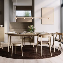 Northern Blush LED-Hängeleuchte, 5-flg., beige