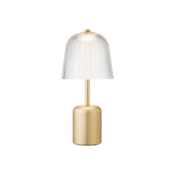 Nuura LED-Akku-Tischlampe Asteea, messingfarben, Höhe 27 cm