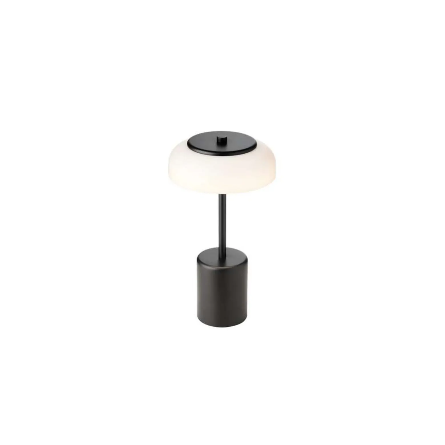 Nuura LED-Akku-Tischlampe Blossi, Höhe 26 cm, schwarz/opal
