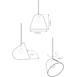 Nyta Tilt Pendelleuchte, Kabel 3m rot, weiß