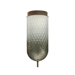 OLEV LED-Deckenlampe Curuba, braun, Glas, Höhe 40 cm 2.700 K