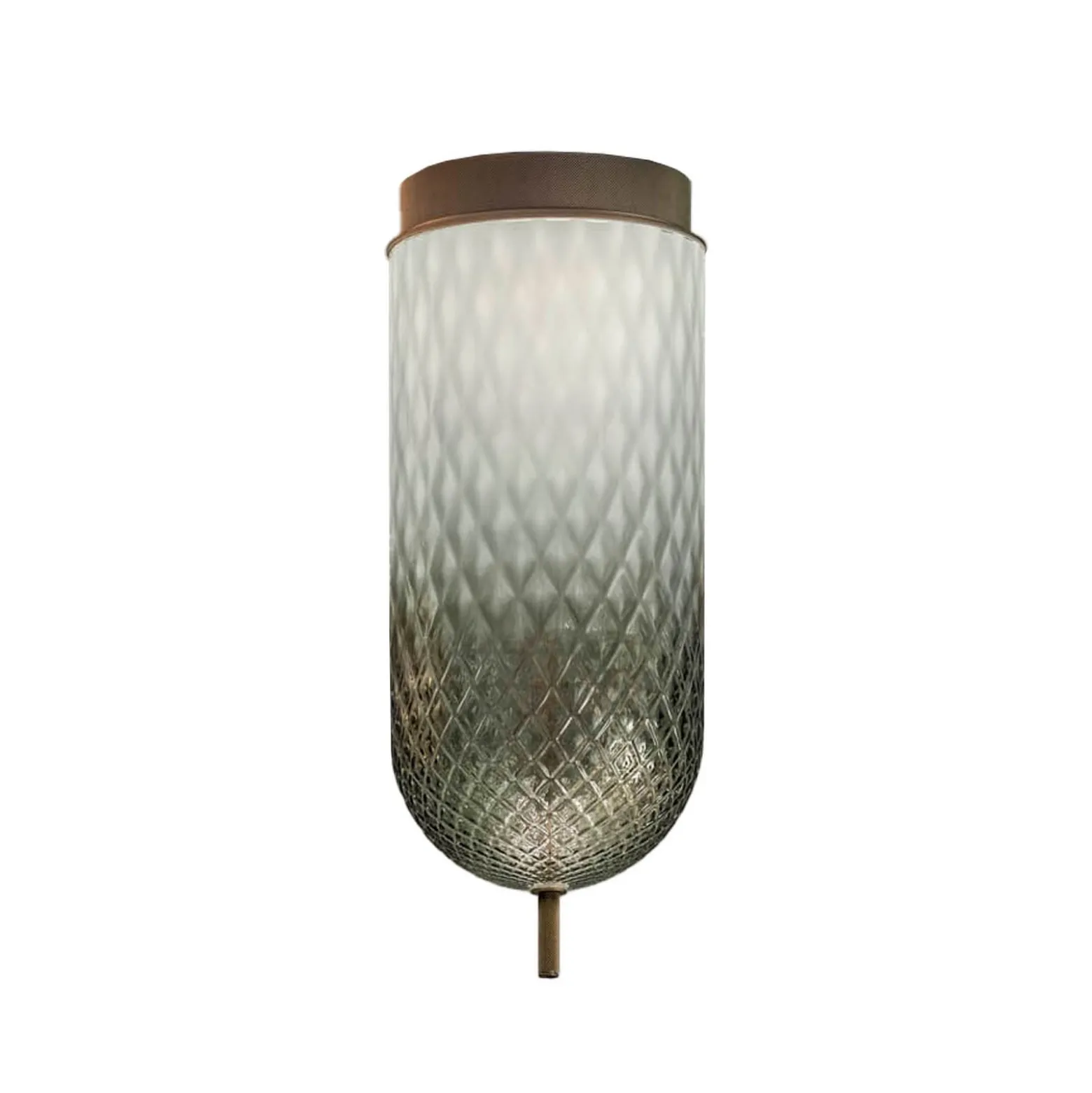 OLEV LED-Deckenlampe Curuba, braun, Glas, Höhe 40 cm 2.700 K