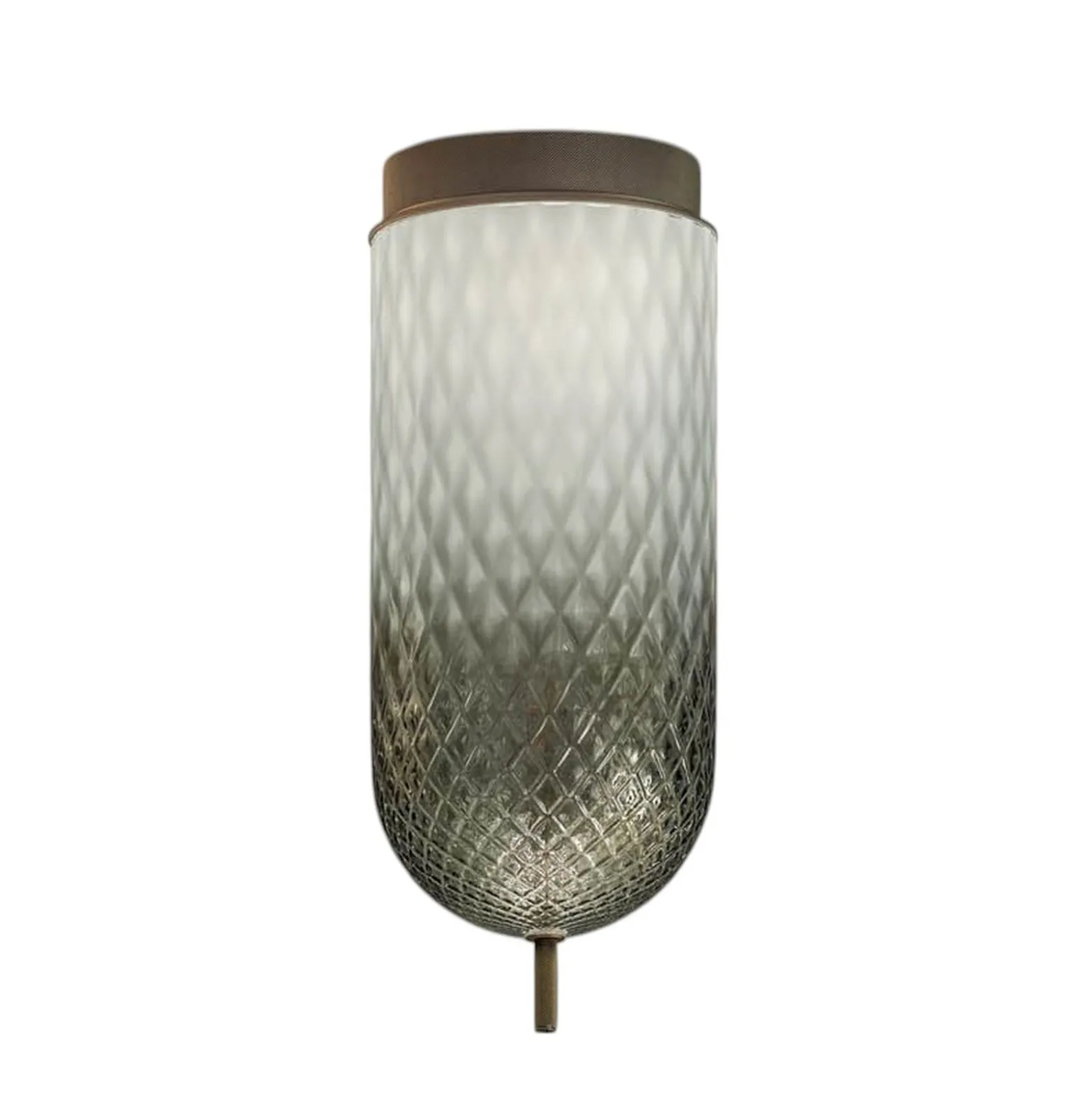OLEV LED-Deckenlampe Curuba, grau, Glas, Höhe 40 cm, 2.700 K