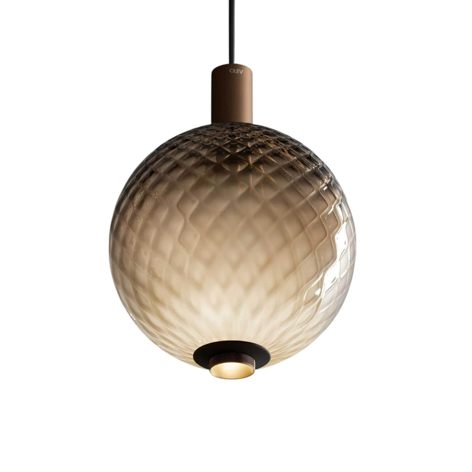 OLEV LED-Pendel BEAM STICK NUANCE BALLOTON braun Ø 20 cm 927
