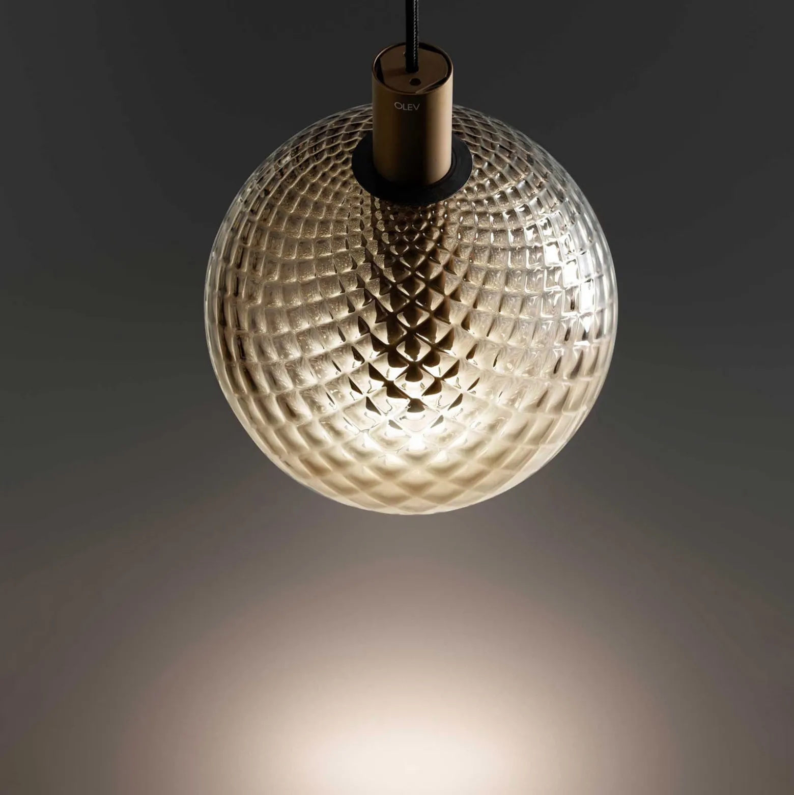 OLEV LED-Pendel BEAM STICK NUANCE BALLOTON braun Ø 20 cm 927