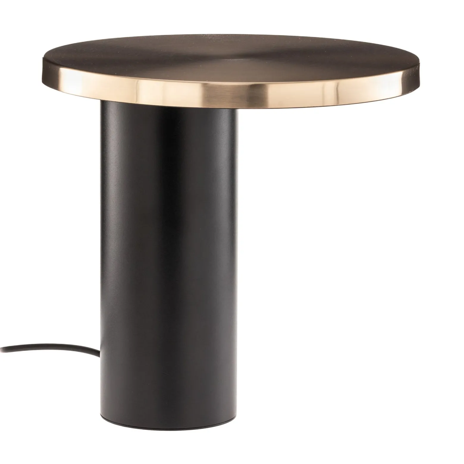 Oluce Cylinda LED-Tischleuchte schwarz-gold