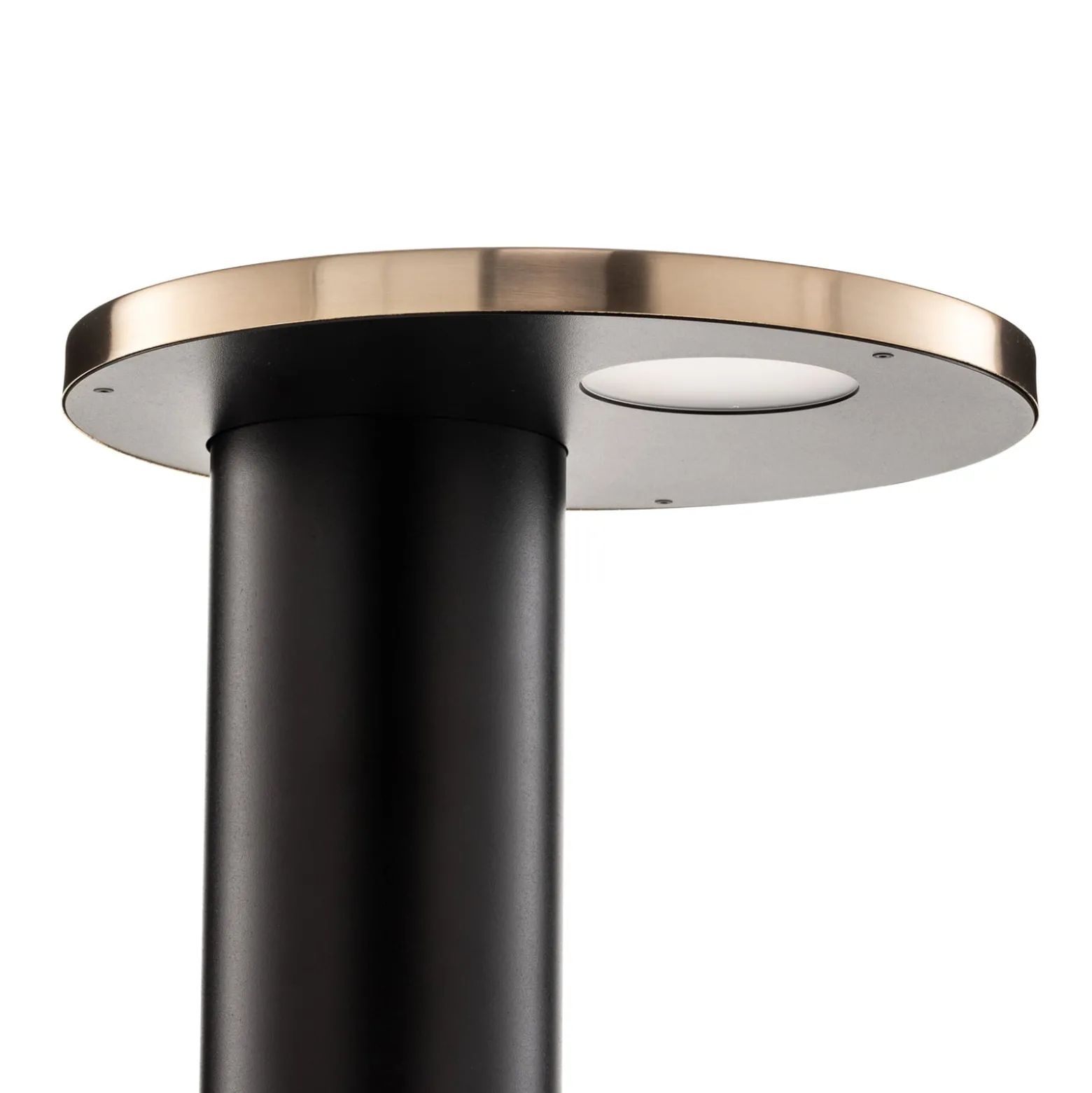 Oluce Cylinda LED-Tischleuchte schwarz-gold