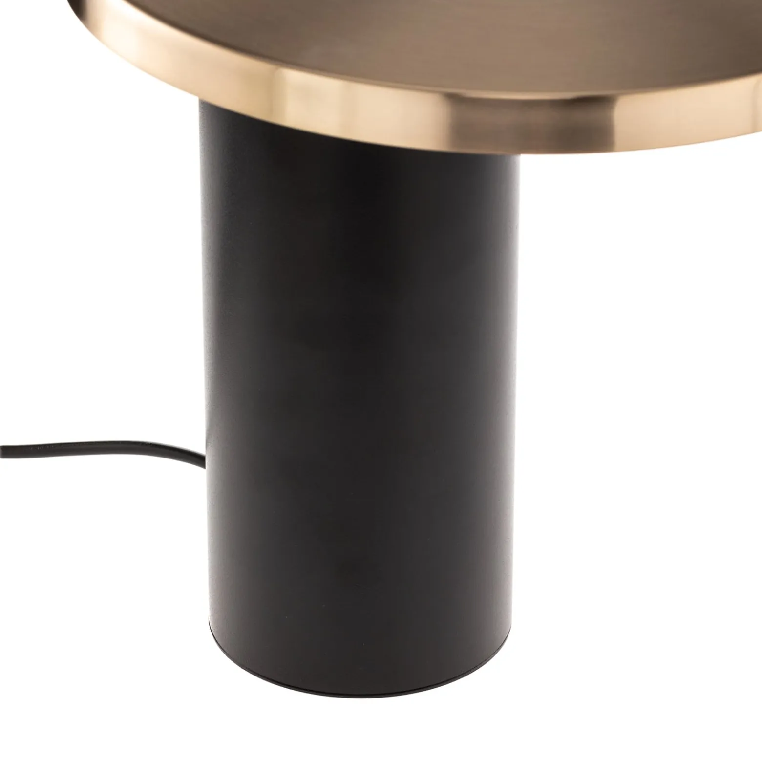Oluce Cylinda LED-Tischleuchte schwarz-gold
