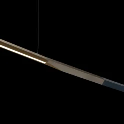 Oluce Ilo 487 LED-Hängeleuchte, waagerecht, bronze
