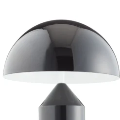 Oluce Tischleuchte Atollo, schwarz, Alu, Ø 25 cm