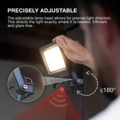 OSRAM Außenstrahler ENDURA FLOOD, grau, Sensor 30 W 830 IP44