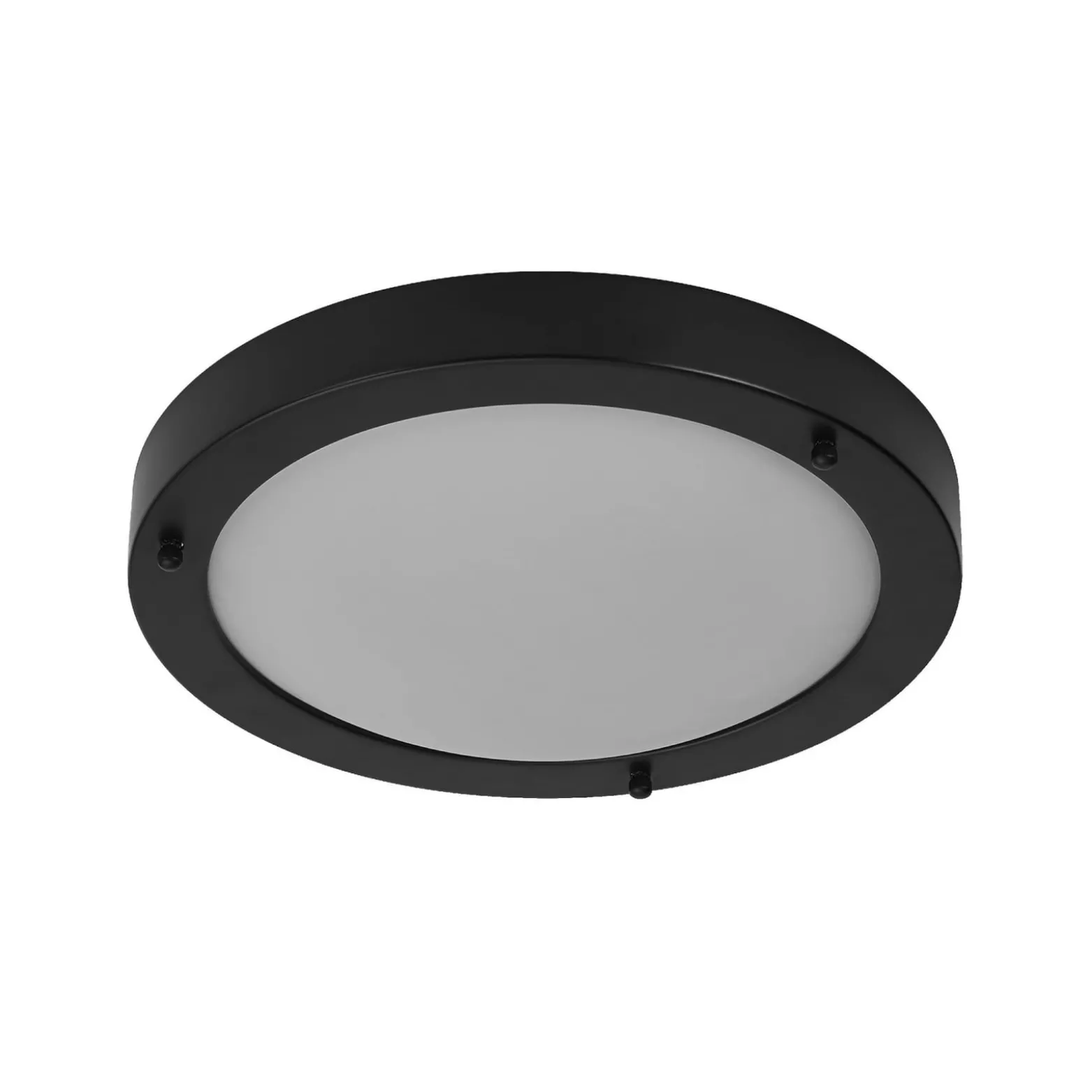 OSRAM Deckenlampe BATHROOM, schwarz Ø 31 cm Metall/Glas IP44