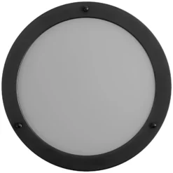OSRAM Deckenlampe BATHROOM, schwarz Ø 31 cm Metall/Glas IP44
