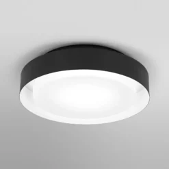 OSRAM Deckenlampe ORBIS MADRID, schwarz, Ø 29 cm Metall/Glas