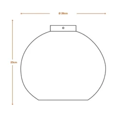 OSRAM Deckenleuchte BALL, braun, Ø 26 cm, Wellpappe, E27