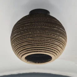 OSRAM Deckenleuchte BALL, braun, Ø 26 cm, Wellpappe, E27