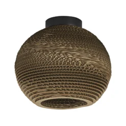 OSRAM Deckenleuchte BALL, braun, Ø 26 cm, Wellpappe, E27