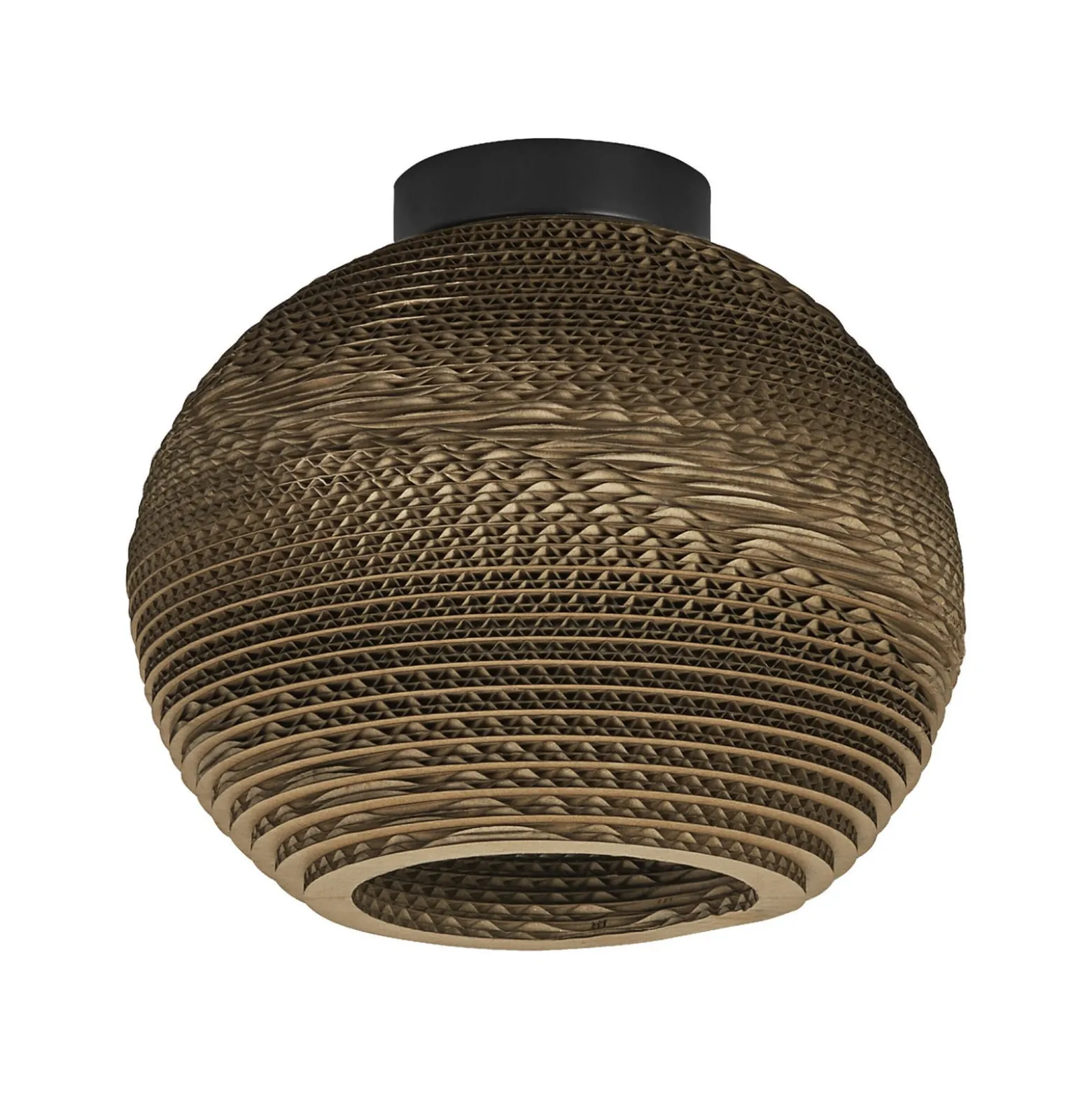 OSRAM Deckenleuchte BALL, braun, Ø 26 cm, Wellpappe, E27