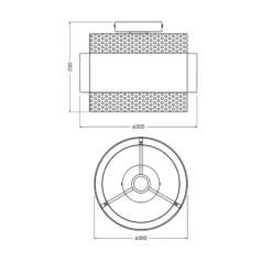 OSRAM Deckenleuchte Decor Hornet, 1-flammig, schwarz/gold