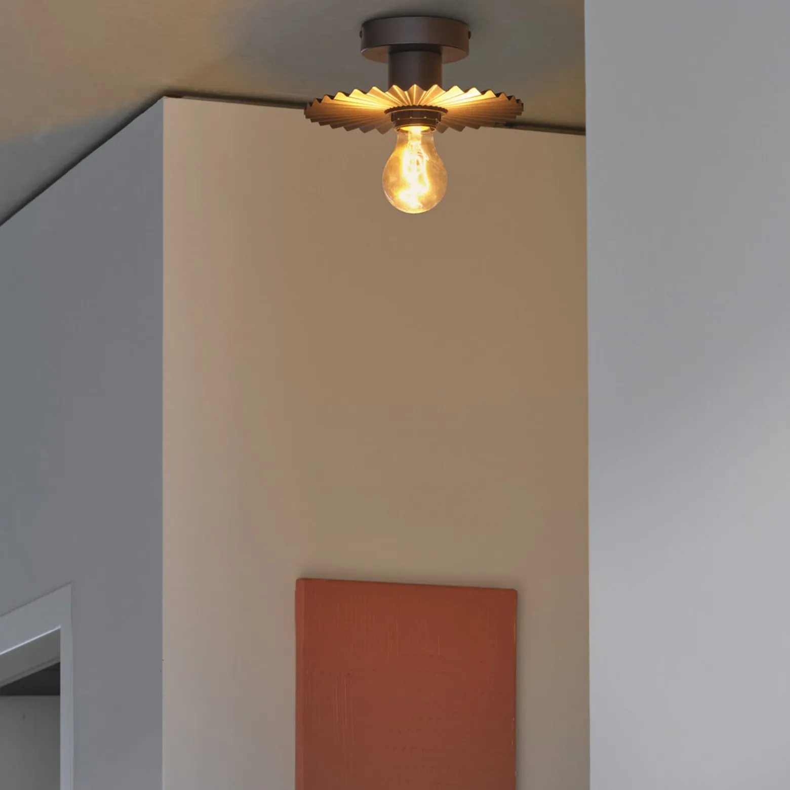 OSRAM Deckenleuchte Decor Plissee, grau, Stahl, E27