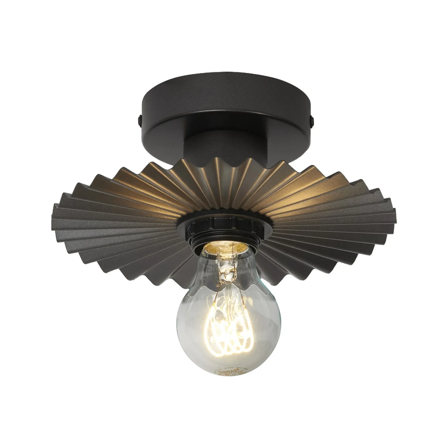 OSRAM Deckenleuchte Decor Plissee, grau, Stahl, E27