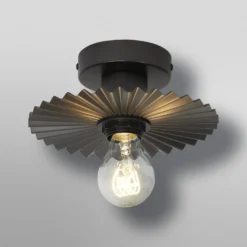 OSRAM Deckenleuchte Decor Plissee, grau, Stahl, E27