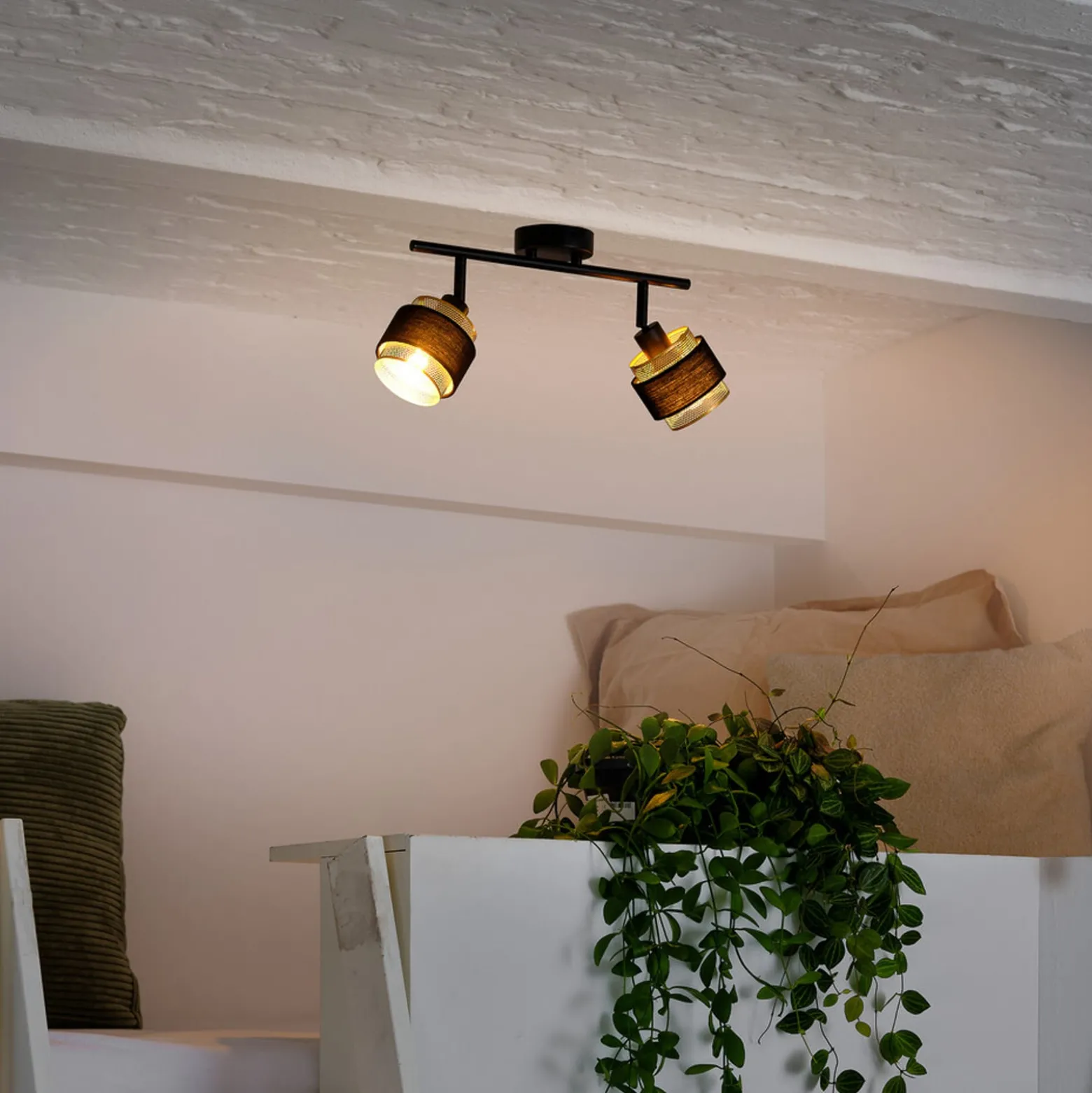 OSRAM Deckenleuchte Decor Spot Hornet, 2-fl., schwarz/gold