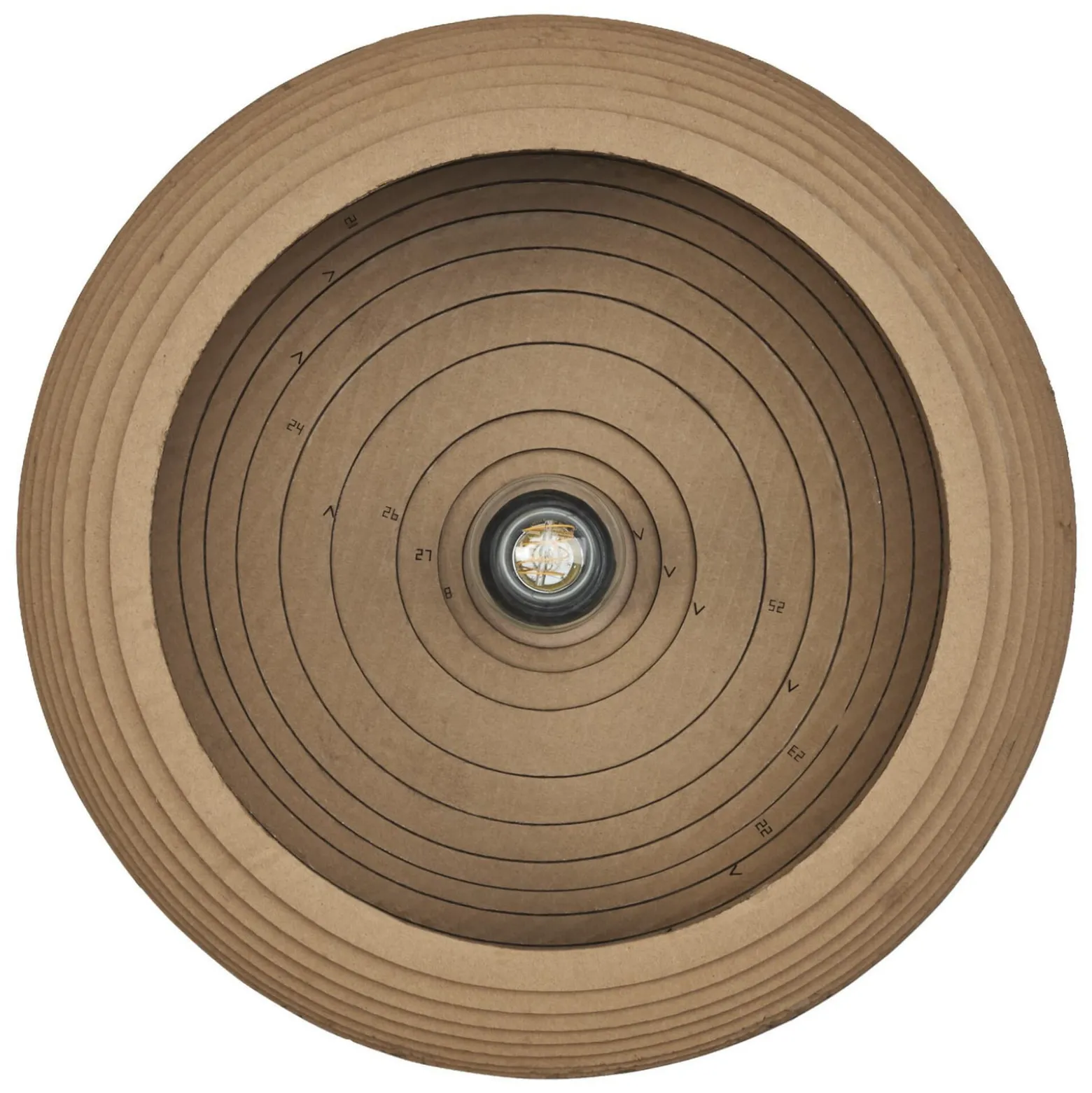 OSRAM Deckenleuchte DROP, braun, Ø 40 cm, Wellpappe, E27